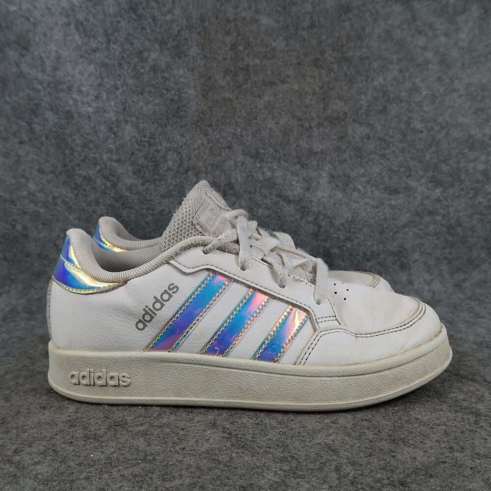 Adidas Shoes Kids 1 Casual Sneakers Athletic Trainer Iridescent Lace Up White